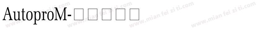 AutoproM字体转换