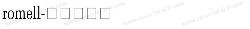 romell字体转换
