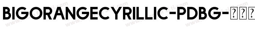 BigOrangeCyrillic-PdBg字体转换