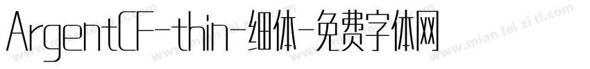 ArgentCF-thin-细体字体转换