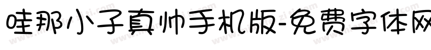 哇那小子真帅手机版字体转换