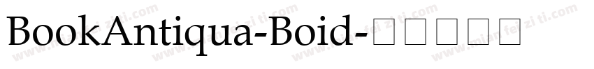 BookAntiqua-Boid字体转换