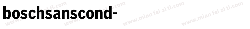 boschsanscond字体转换