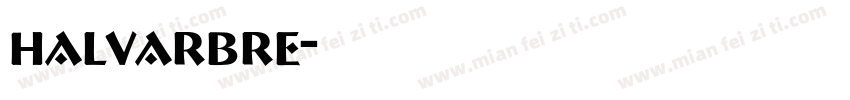 halvarbre字体转换