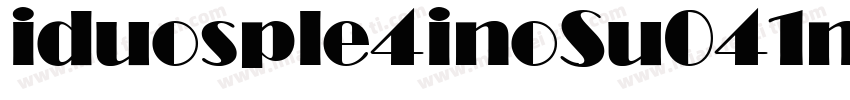 iduosple4inoSu041n7字体转换
