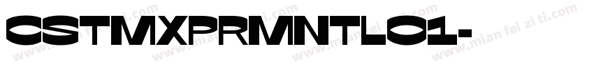 CSTMXPRMNTLO1字体转换
