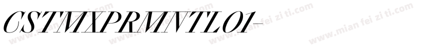 CSTMXPRMNTLO1字体转换