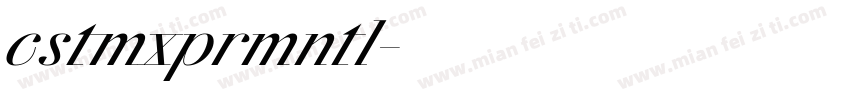 cstmxprmntl字体转换