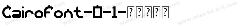 CairoFont-0-1字体转换