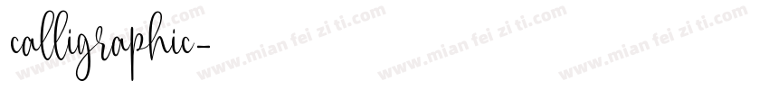 calligraphic字体转换