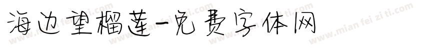 海边望榴莲字体转换