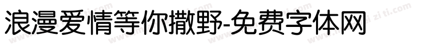 浪漫爱情等你撒野字体转换