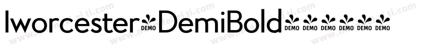 Iworcester-DemiBold字体转换
