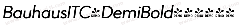 BauhausITC-DemiBold字体转换