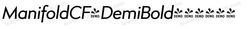 ManifoldCF-DemiBold字体转换