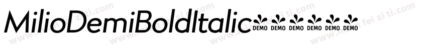 MilioDemiBoldItalic字体转换