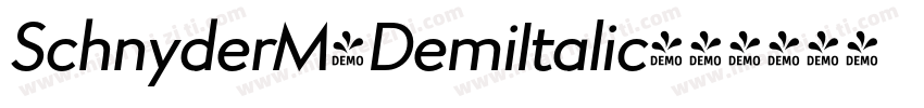 SchnyderM-DemiItalic字体转换