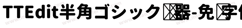 TTEdit半角ゴシック转换器字体转换