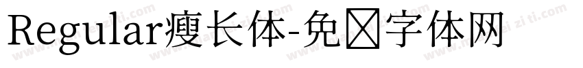 Regular瘦长体字体转换