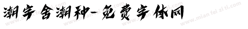 潮字舍潮种字体转换