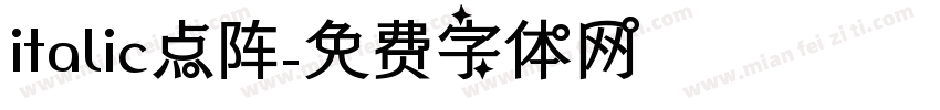 italic点阵字体转换
