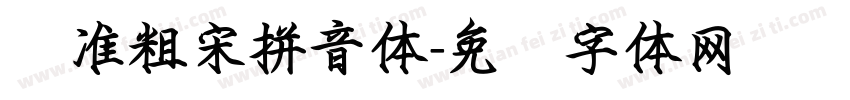 标准粗宋拼音体字体转换