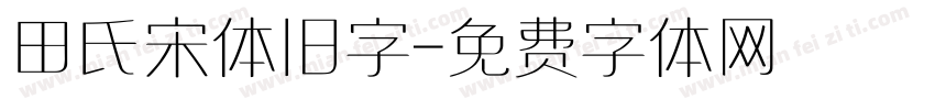 田氏宋体旧字字体转换