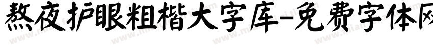 熬夜护眼粗楷大字库字体转换
