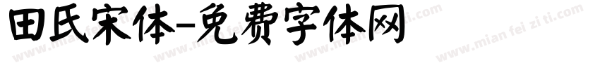 田氏宋体字体转换