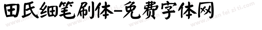 田氏细笔刷体字体转换