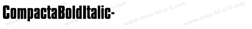 CompactaBoldItalic字体转换