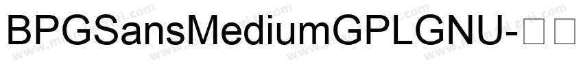 BPGSansMediumGPLGNU字体转换