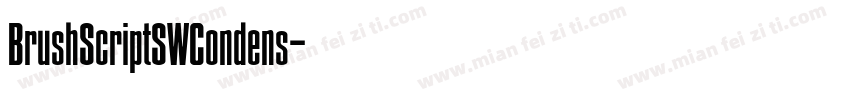 BrushScriptSWCondens字体转换