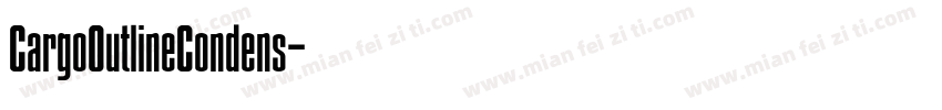 CargoOutlineCondens字体转换