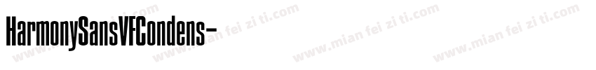 HarmonySansVFCondens字体转换