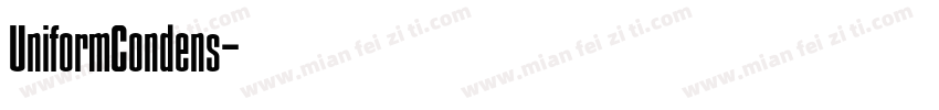 UniformCondens字体转换