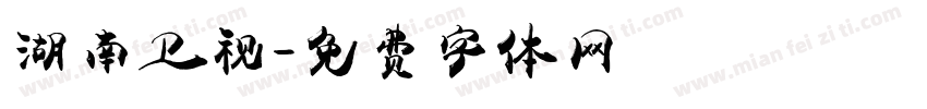 湖南卫视字体转换