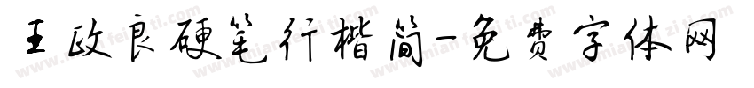 王政良硬笔行楷简字体转换