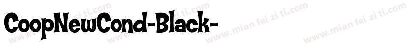 CoopNewCond-Black字体转换