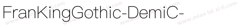 FranKingGothic-DemiC字体转换