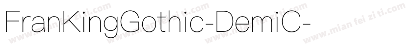 FranKingGothic-DemiC字体转换