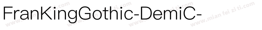 FranKingGothic-DemiC字体转换