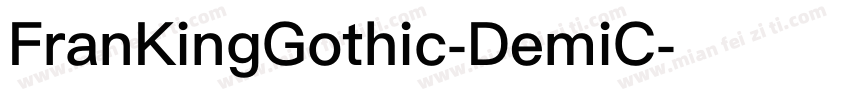 FranKingGothic-DemiC字体转换