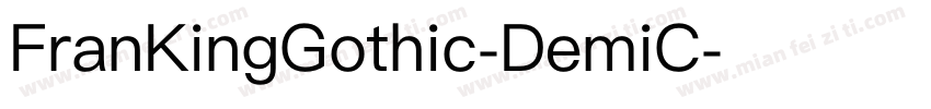 FranKingGothic-DemiC字体转换