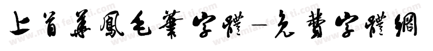 上首华凤毛笔字体字体转换