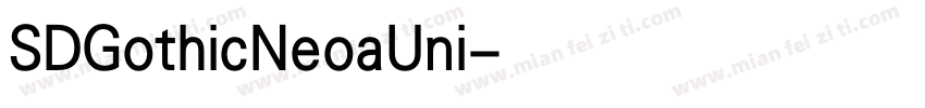 SDGothicNeoaUni字体转换