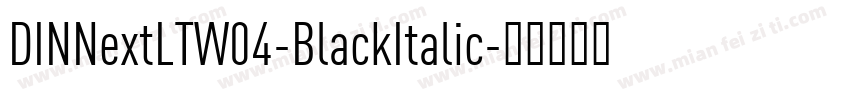 DINNextLTW04-BlackItalic字体转换