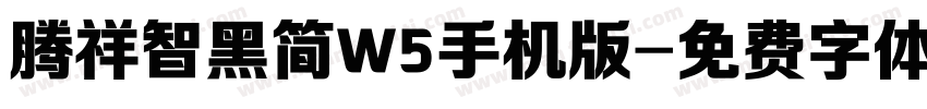 腾祥智黑简W5手机版字体转换