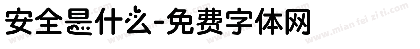 安全是什么字体转换