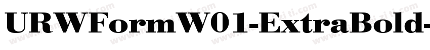 URWFormW01-ExtraBold字体转换